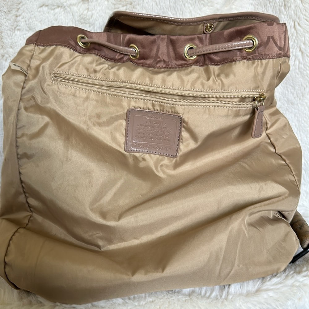 Coach Satin Signature Backpack - Picture 7 of 9